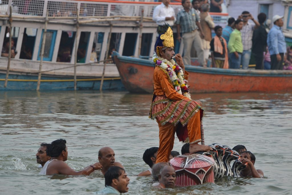 Nandanupadhyay, CC BY-SA 3.0 <https://creativecommons.org/licenses/by-sa/3.0>, via Wikimedia Commons Festivals of Varanasi